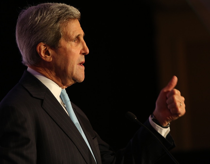 Secretary Kerry delivering remarks for the Transformational Trends Policy Forum